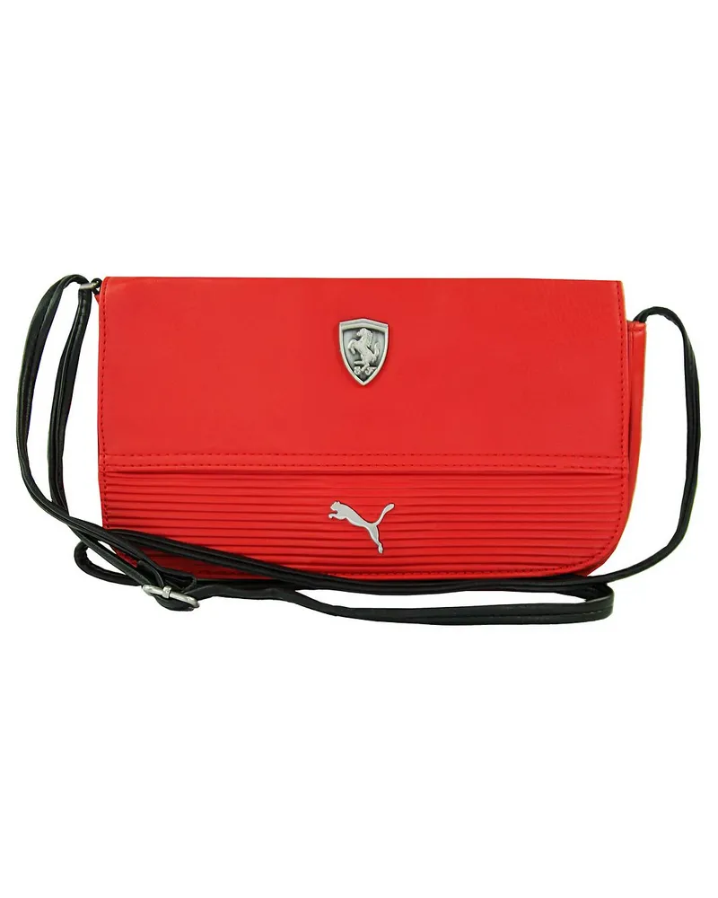 Puma Scuderia Ferrari – Rote Damentasche mit verstellbaren Riemen Schwarz