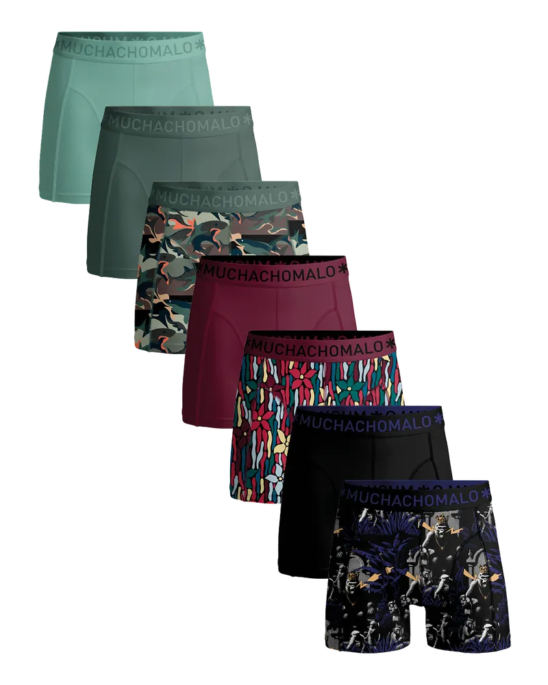 Muchachomalo 7er-Pack Boxershorts für Herren - Mehrfarbig Mehrfarbig