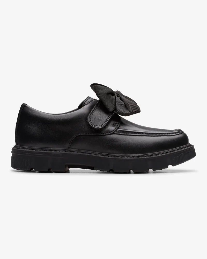Clarks LORCAM BOW K Schuhe Schwarz