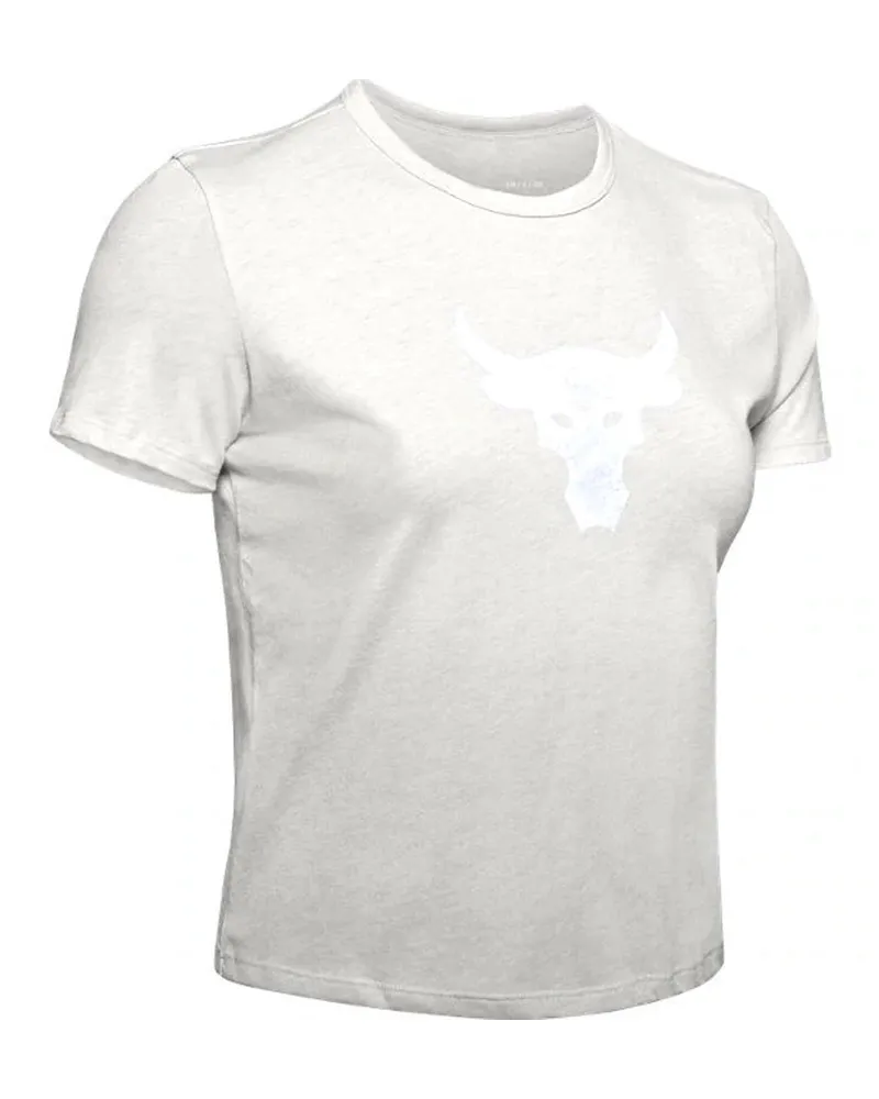 Under Armour X Project Rock Crop Top - Frauen Weiß