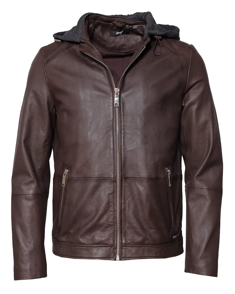 Maze Lederjacke Modell 42020525 - Dunkelbraun Dunkelbraun