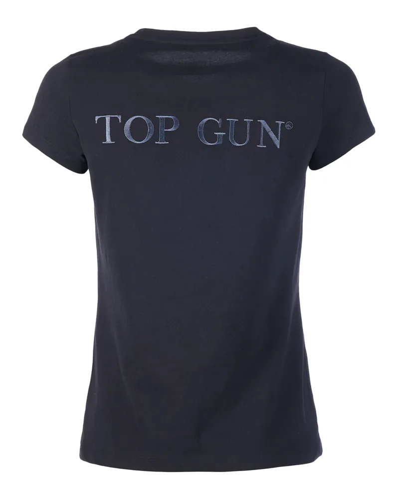 Top Gun T-Shirt TG22018 mit gesticktem Logo Schwarz