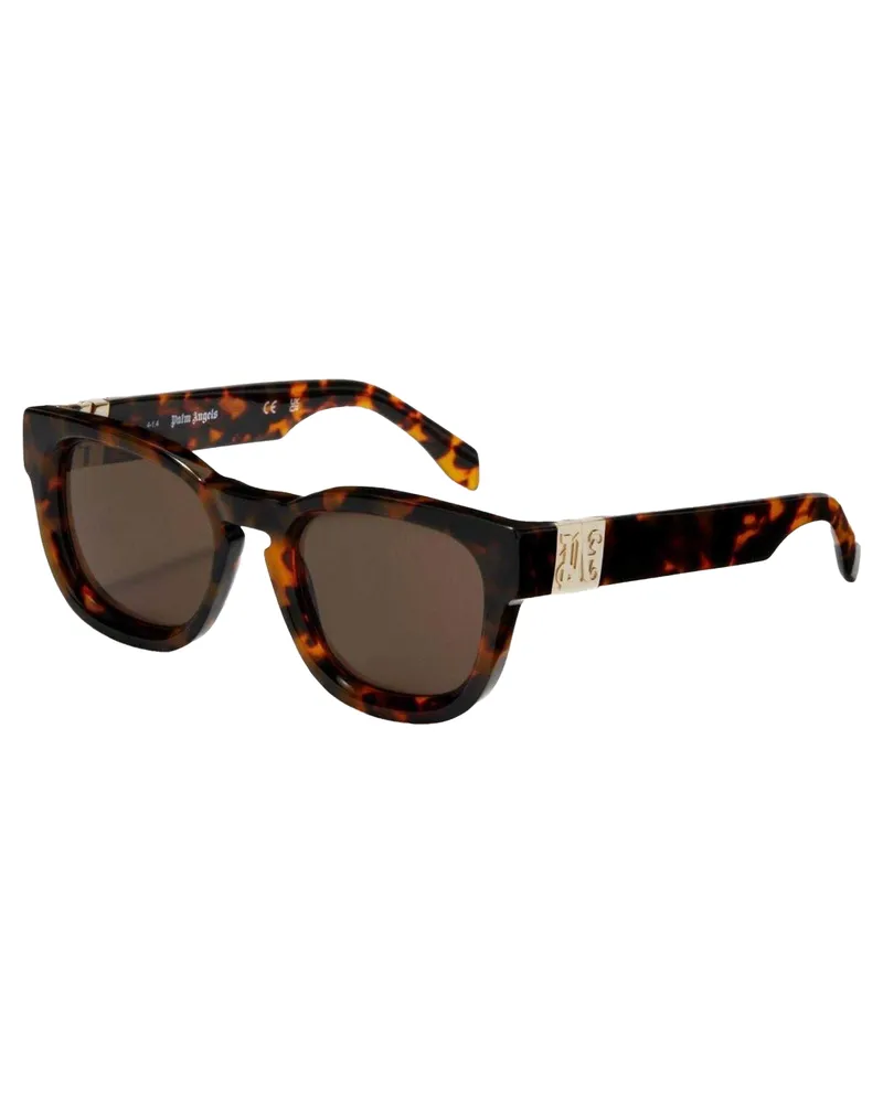 Palm Angels Riverside" Rechteck-Sonnenbrille für Herren (Havannabraun Dunkelbraun