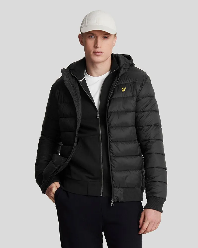 Lyle & Scott Gepolstertes Jackett Jet Schwarz Schwarz