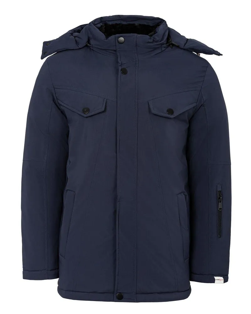 Lee Cooper Steppjacke für Herren, mit Kapuze (Marine Marineblau