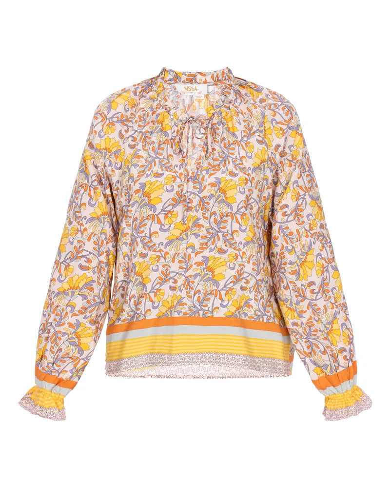 Usha Bluse Frauen gelb mehrfarbig Mehrfarbig