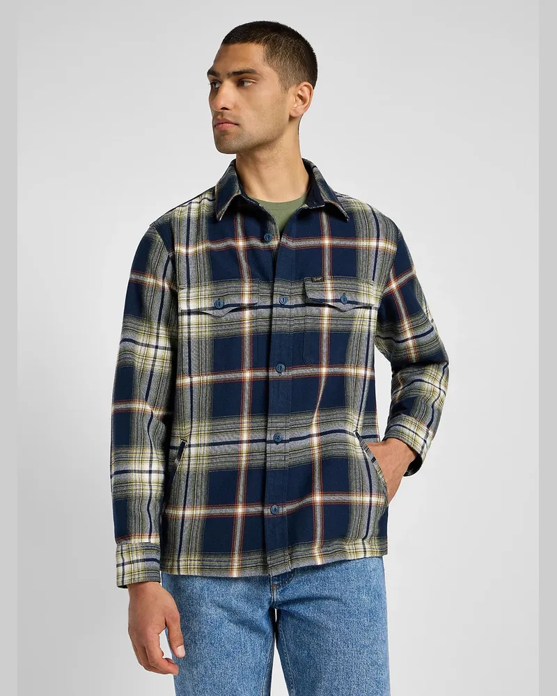 Lee Überhemd mit Pattentasche Marineblau Blau