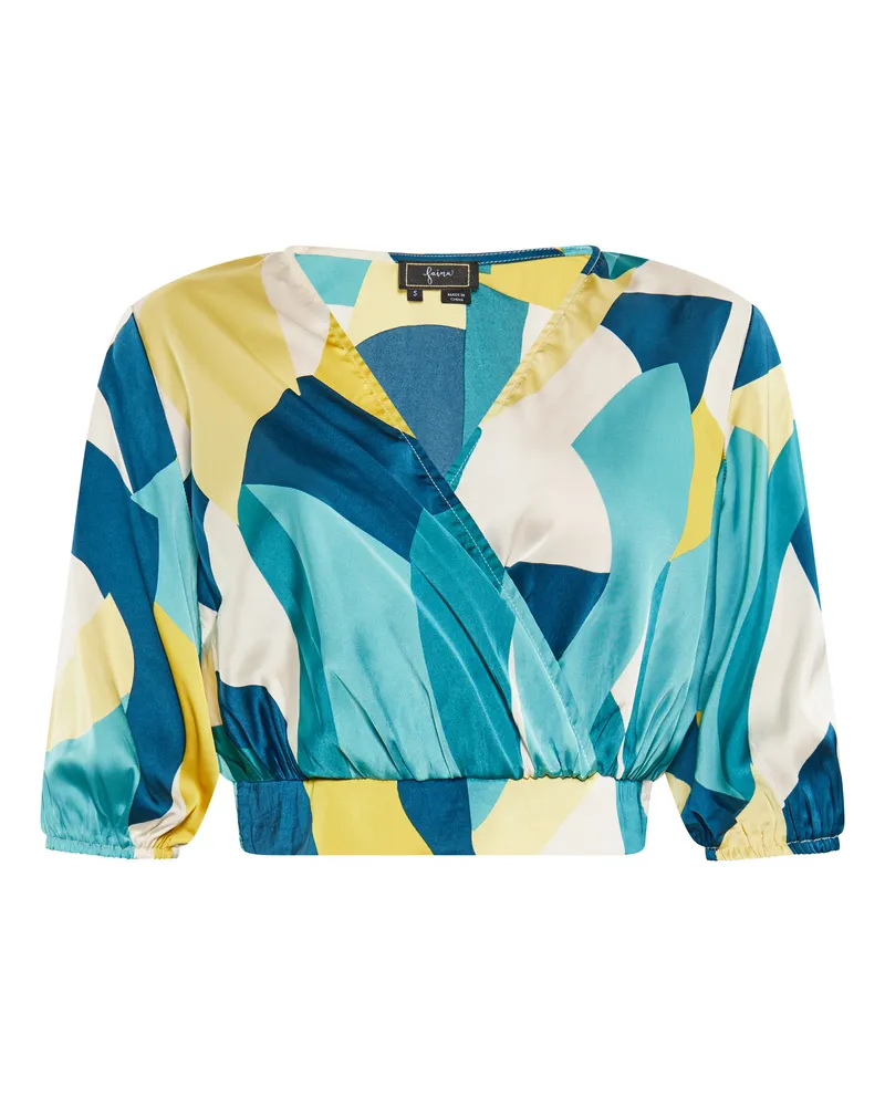 FAINA Bluse Damen Blau Mehrfarbig Mehrfarbig