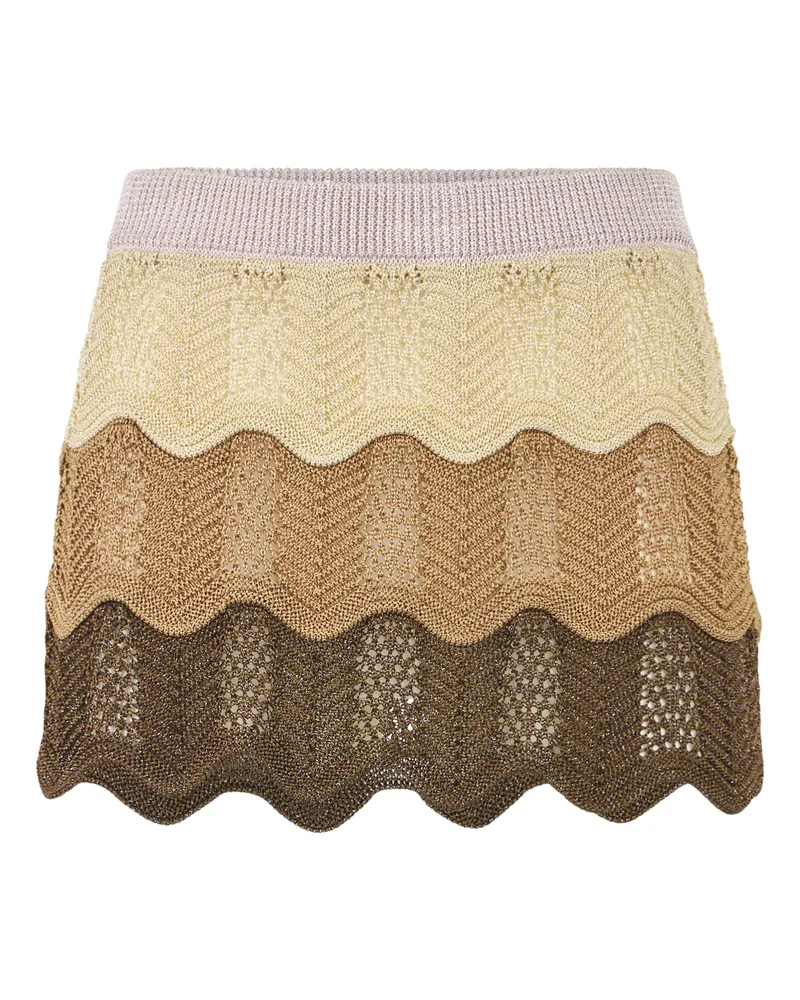 Philipp Plein Mini Skirt Color Wave Rosé