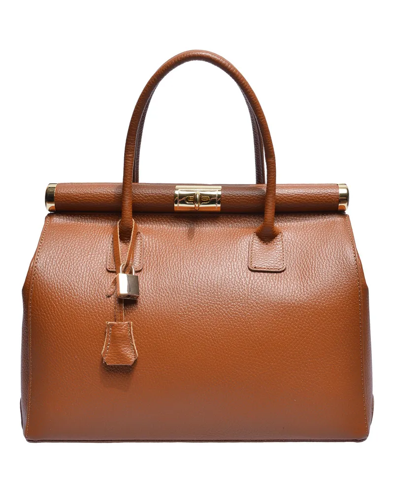 Anna Luchini Braun Rindsledertasche Braun