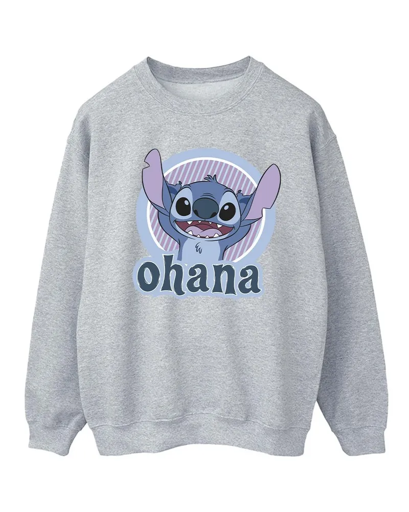 Disney Lilo And Stitch Ohana Circle" Sweatshirt für Damen (Grau Hellgrau