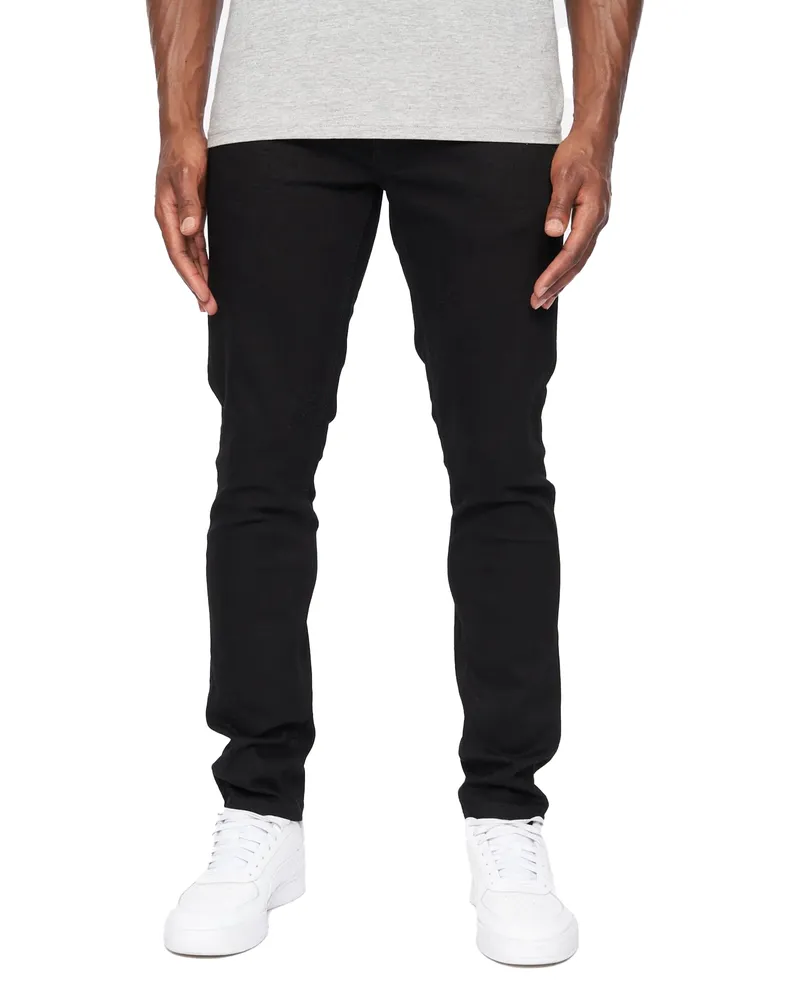 CrossHatch Barbeck" Jeans für Herren (Schwarz Schwarz