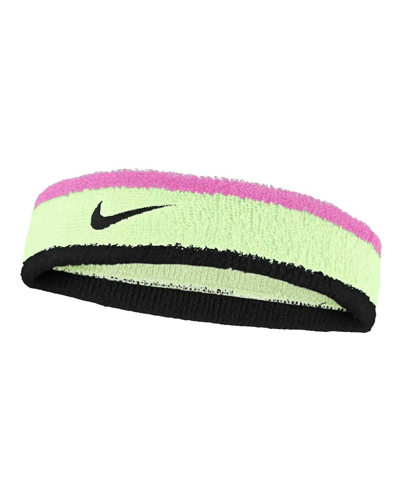 Nike Stirnband, Blockfarben (Volt Farbe/Pink/Schwarz Mehrfarbig