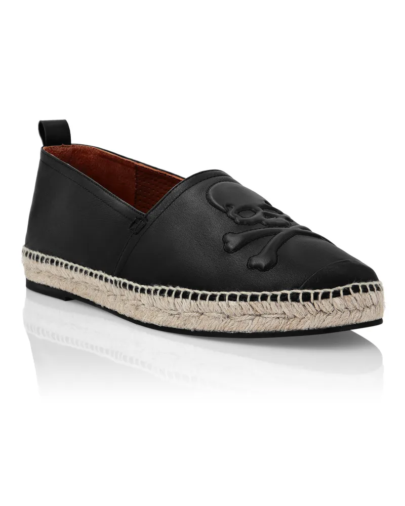 Philipp Plein Espadrillas mit Totenkopf-Motiv - Schwarz Schwarz