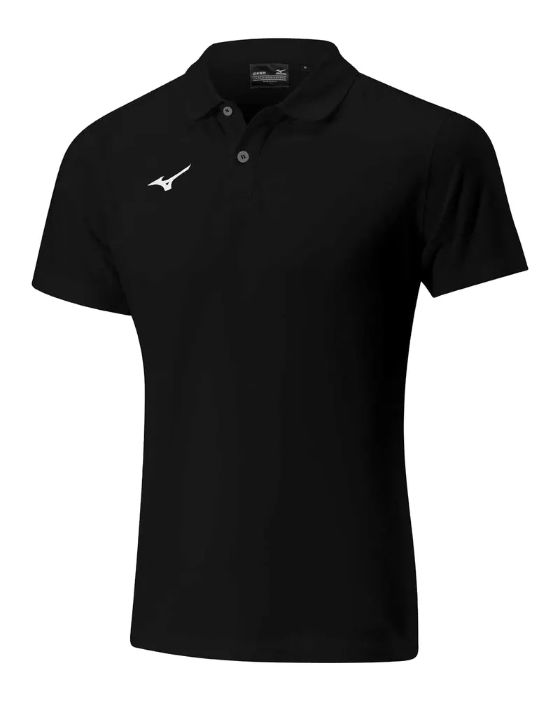 Mizuno Shizuoka Free Time" Poloshirt für Herren (Schwarz Schwarz