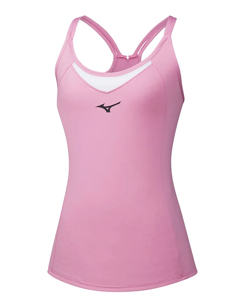 Mizuno Drylite Womens Pink/Weiß -Tanktoper Rosa