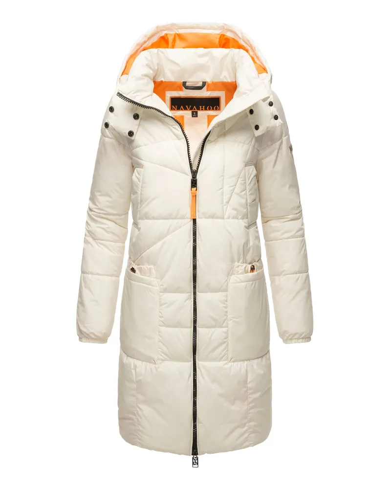 NAVAHOO Damen Winter Steppmantel Bliblablubb – warm & funktional Beige