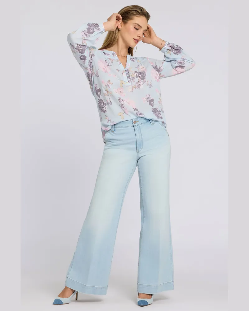 NYDJ not your daughter's Jeans  Mia Palazzo-Jeans mit hoher Taille Hellblau