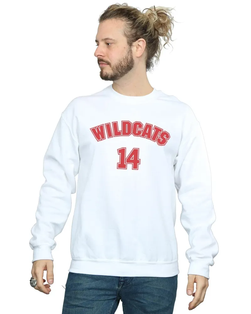 Disney High School Musical The Musical Wildcats 14" Sweatshirt für Herren (Weiß Weiß