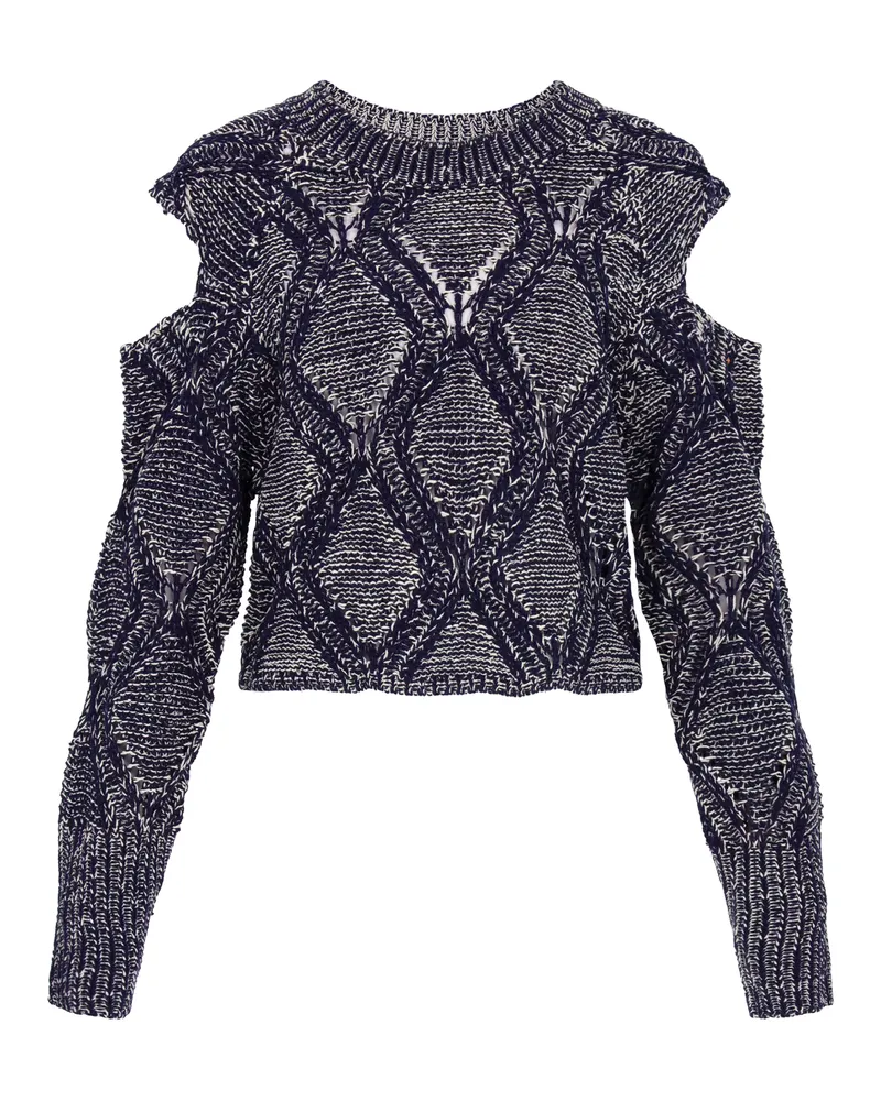 My Mo Pullover Frauen marineblau cremeweiß Marineblau