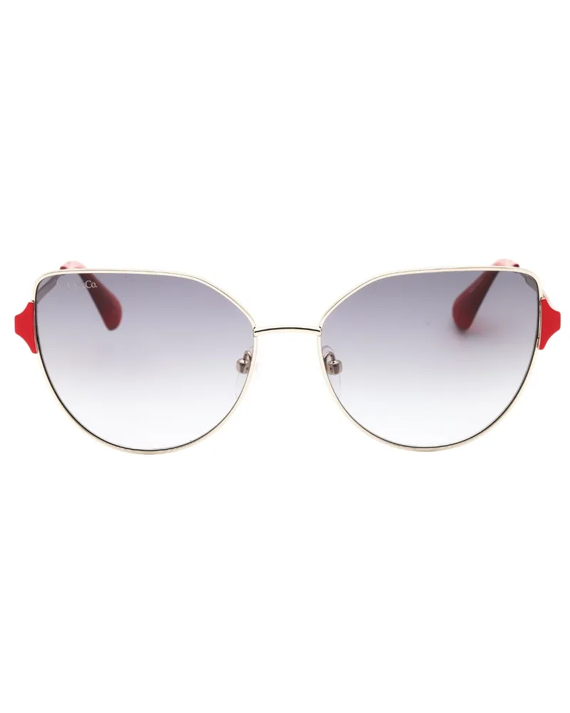 MAX&Co. Max & Co Sonnenbrille Mit Goldgerahmtem Farbverlauf In Rauchgrau Gold