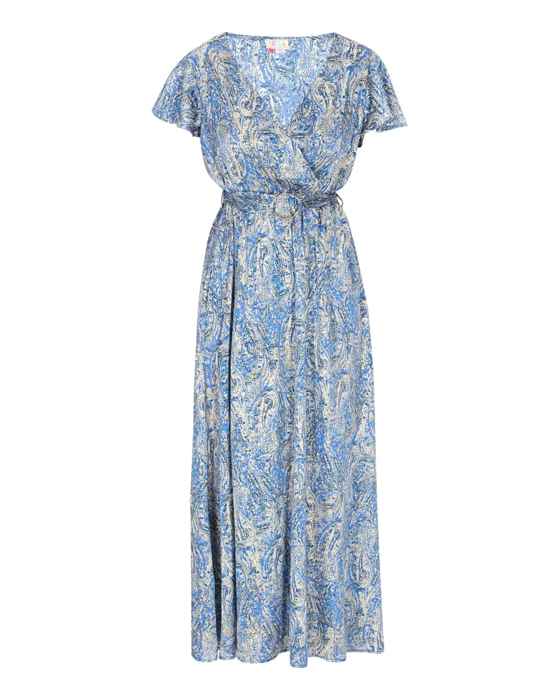 IZIA Kleid Frauen blau mehrfarbig Blau