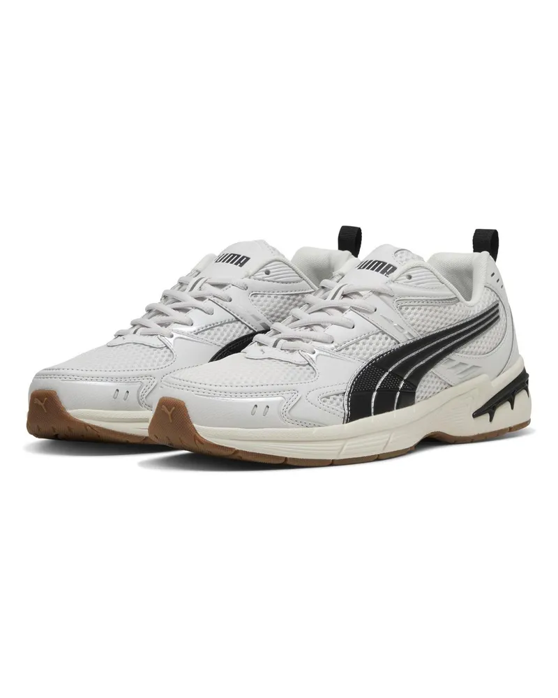 Puma Milenio" Tech-Design Sneaker für Herren, Leder, niedrig geschnitten (Leicht/dunkeles Gummi Weiß