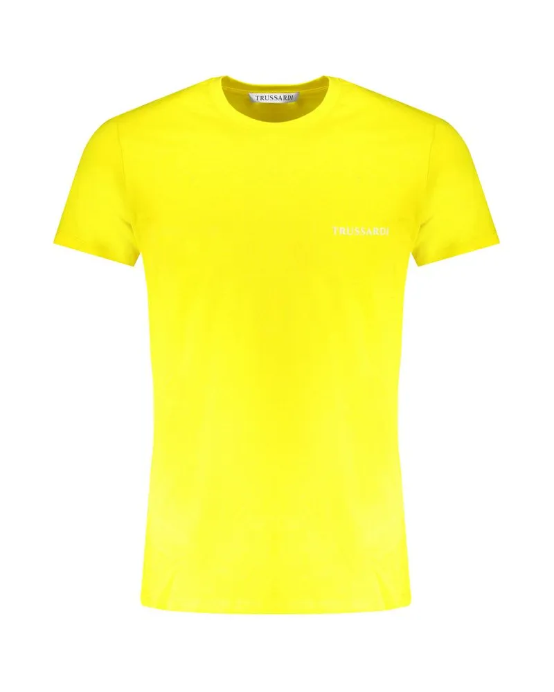 Trussardi Kurzarm Rundhals-T-Shirt Gelb