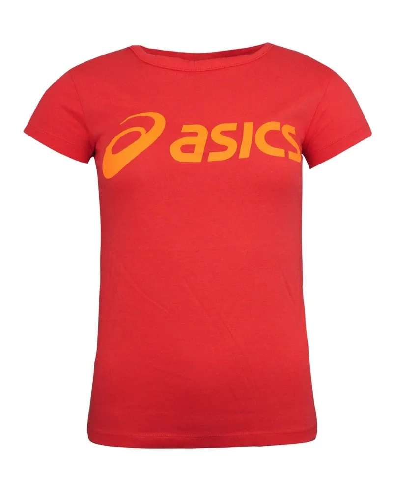 Asics Logo Womens Coral T-Shirt Rot