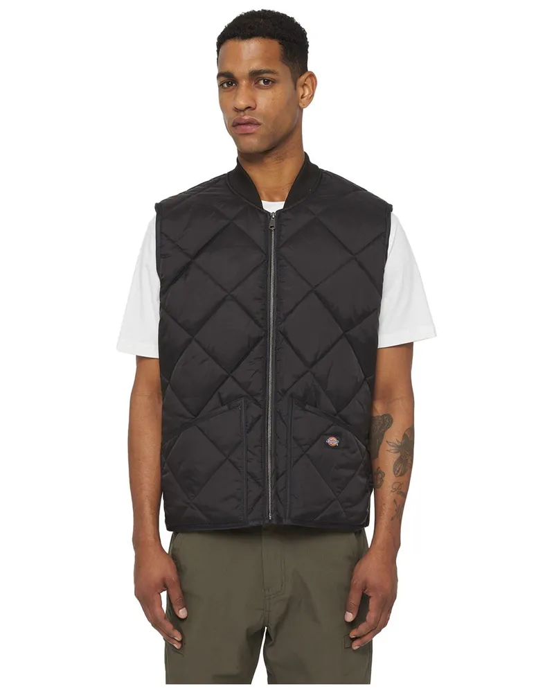 Dickies Diamantgestepte Weste, Herren - Schwarz Schwarz