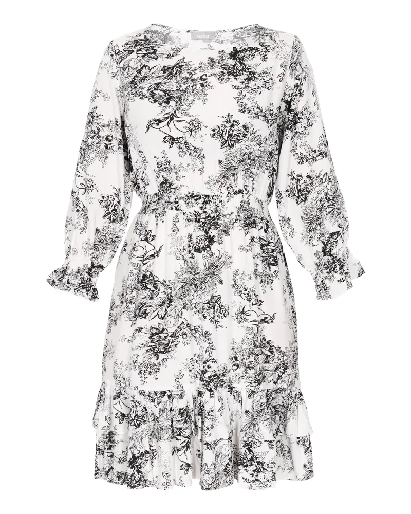 Usha Kleid Frauen weiß-schwarz Weiß
