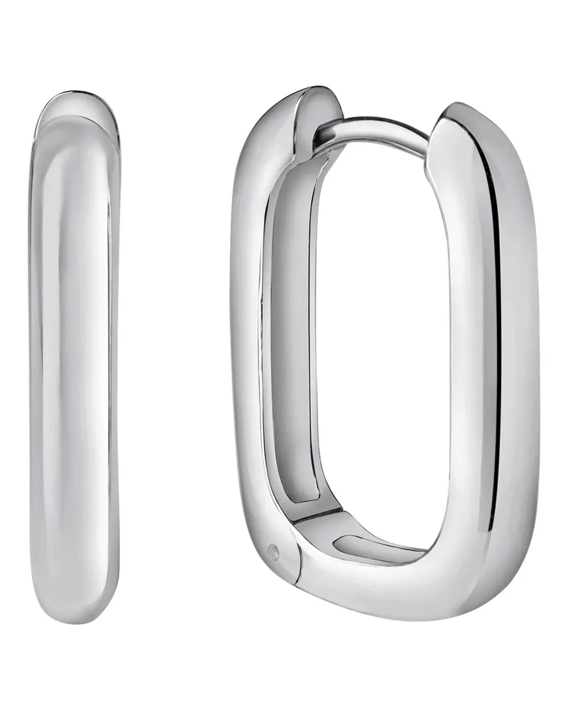 Celesta Silber Klappcreolen 925/- Sterling Silber rhodiniert glanz Silber