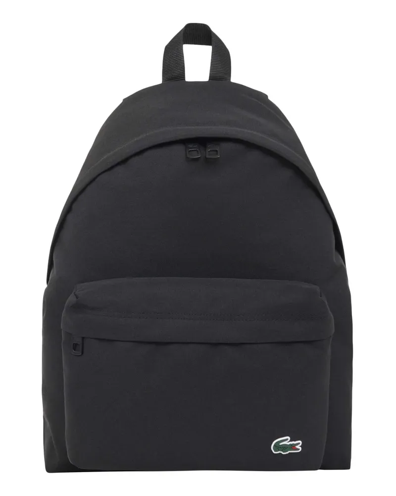 Lacoste Logo-Rucksack, Schwarz Schwarz