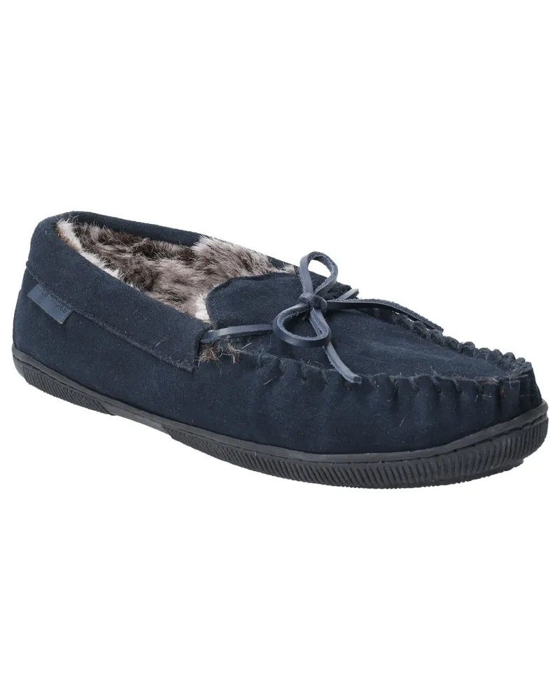 Hush Puppies Herren Ace Slip On Leder Pantoffel (Marine Marineblau