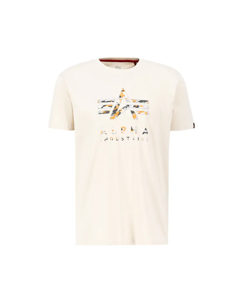 Alpha Industries Camo Puff Print T-Shirt Beige