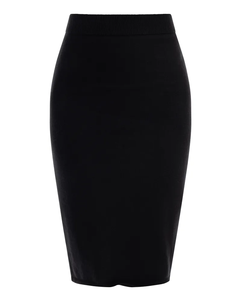 FAINA Strick Midirock Damen schwarz Schwarz