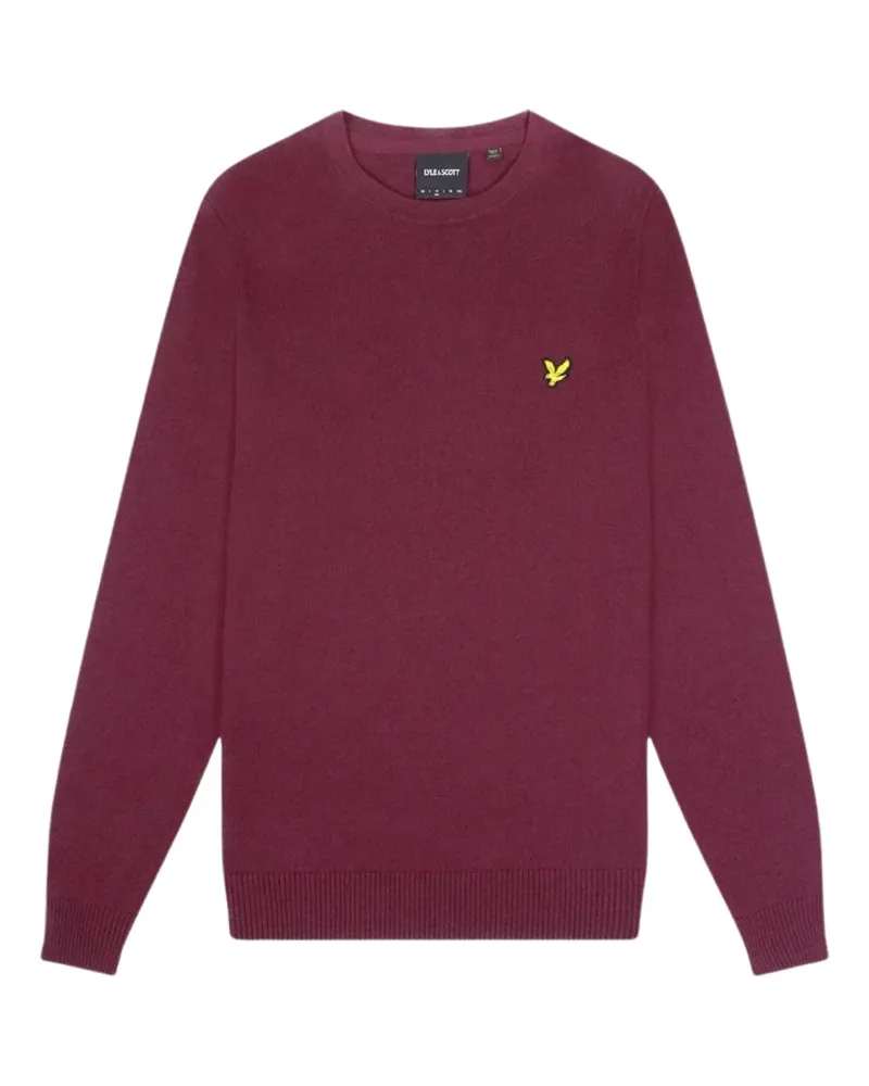 Lyle & Scott Cotton Merino Rich Burgundy Pull-over-Pullover Rot