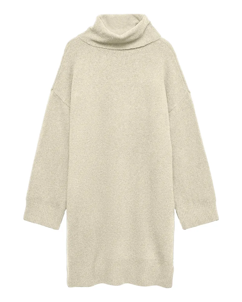 Vero Moda Strickkleid für Damen, Rollkragen, Jerseyware (Natürlich Natur