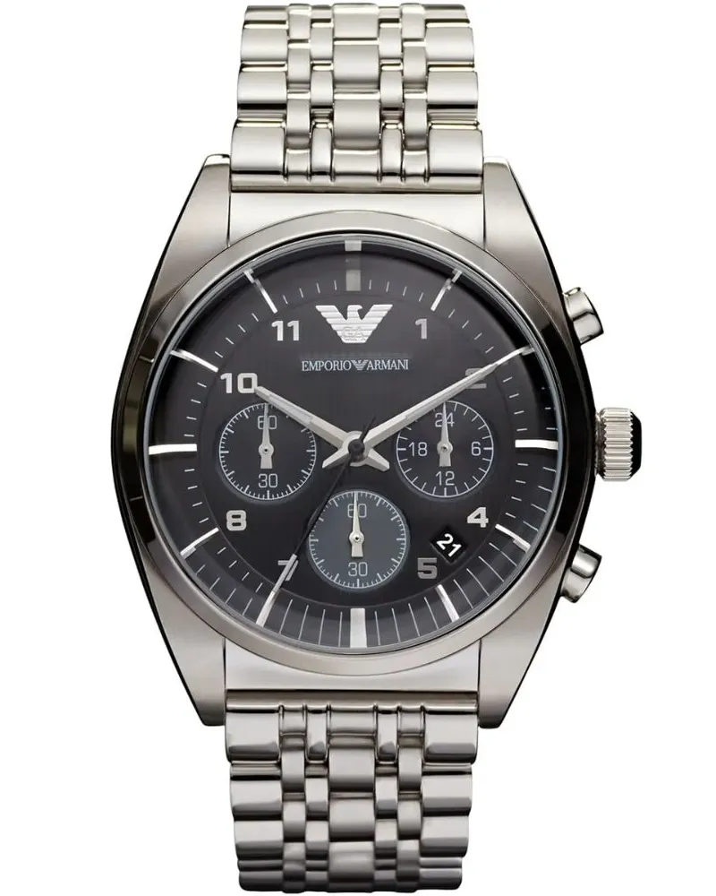 Emporio Armani AR0373 Franco Chronograph Herrenuhr Silber