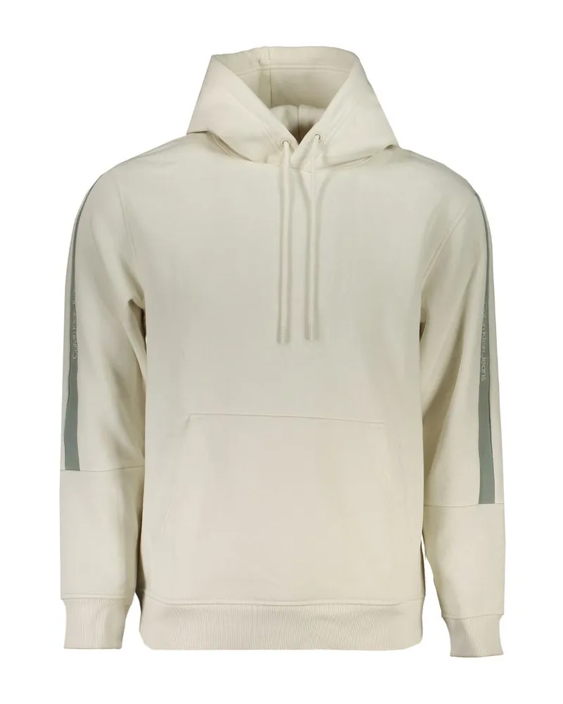 Calvin Klein Tape-Detail Hoodie, Style K50K507376 - Elfenbein Elfenbein