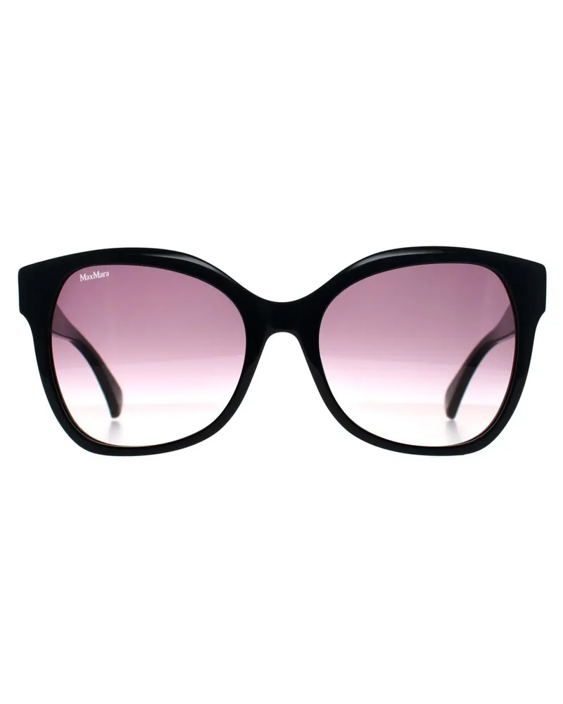 Max Mara Butterfly Womens Shiny Schwarz Rauch Grau Gradient MM0014 Emme3 Schwarz