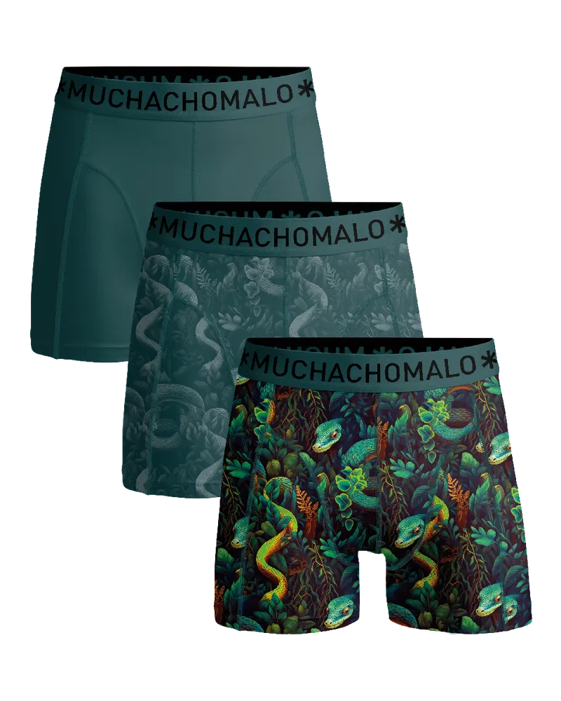 Muchachomalo Herren Boxershorts – 3 Stück – Herren Unterhosen Mehrfarbig