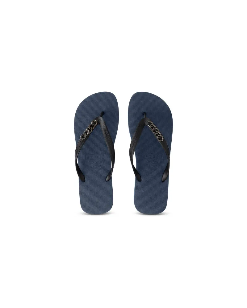 uzurii Silberne kleine Flip-Flops, marineblau Blau