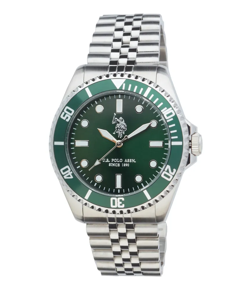U.S. Polo Assn.  Hampton Herrenuhr - Silber Silber