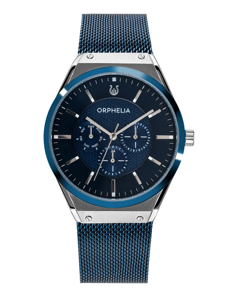 Orphelia Saffiano Herren-Armbanduhr, blau, OR72902 Blau