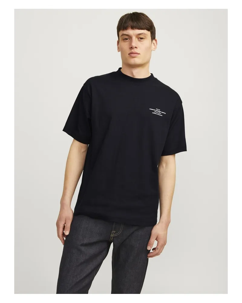 Jack & Jones Chad Branding T-Shirt aus Baumwolle, Herren - Schwarz Schwarz