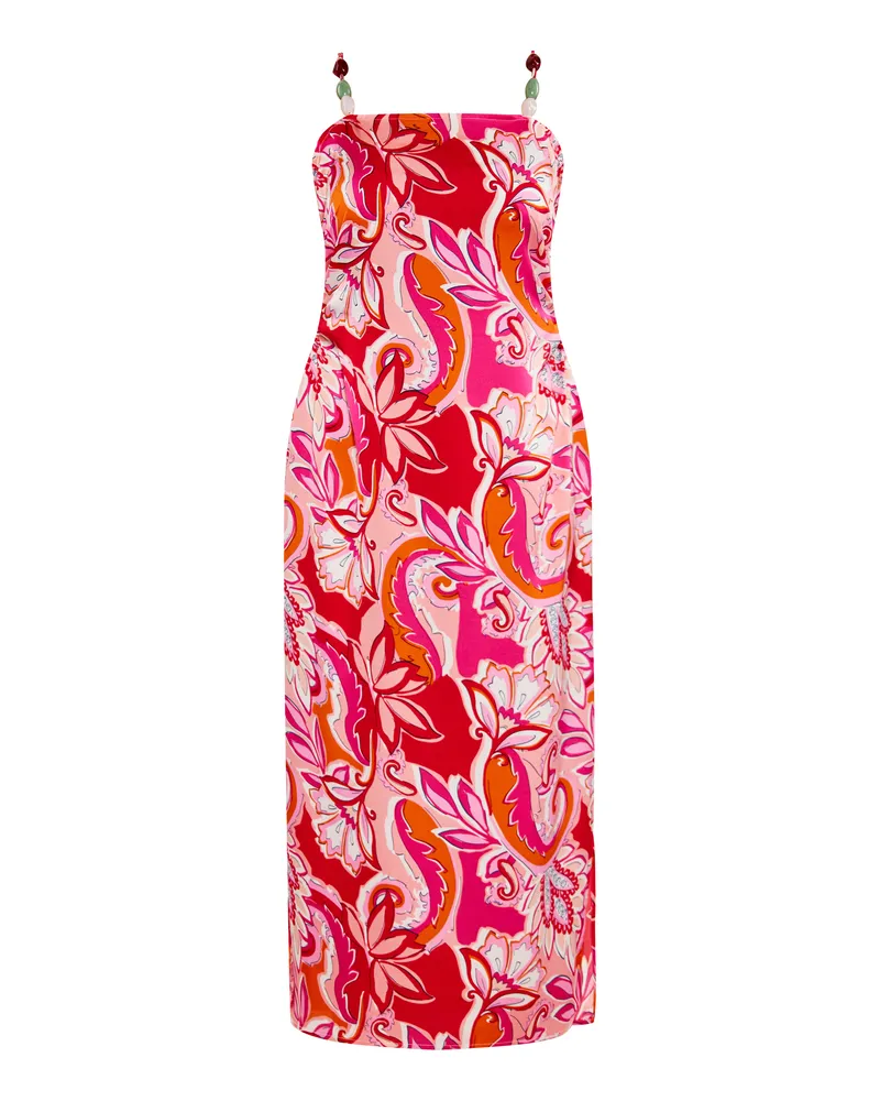 IZIA Kleid Damen Rot Mehrfarbig Mehrfarbig