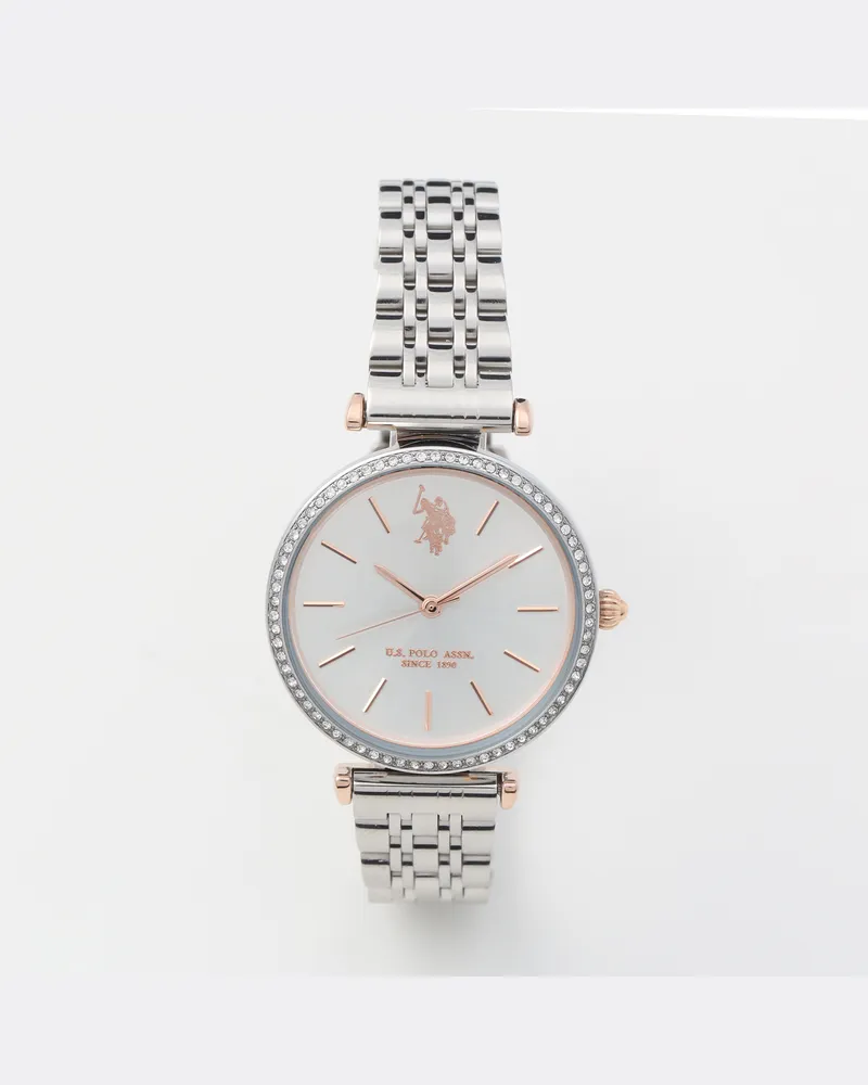 U.S. Polo Assn.  Uhr Eleonor Damenuhr Silber