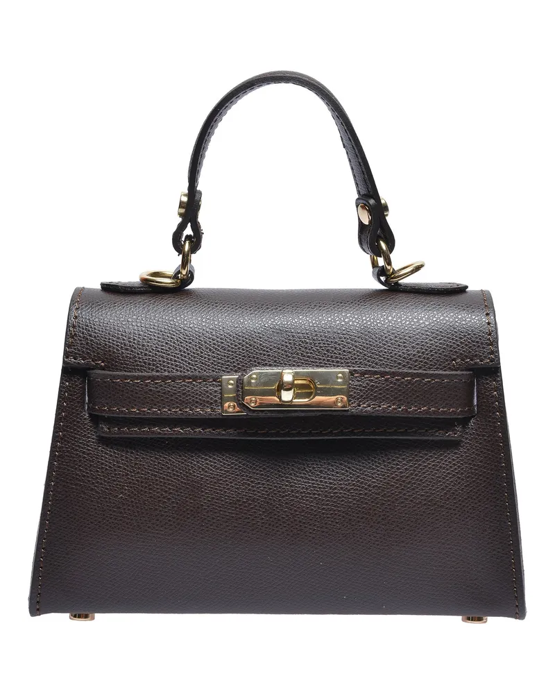 Isabella Rhea Zweifarbig Rindsledertasche Dunkelbraun