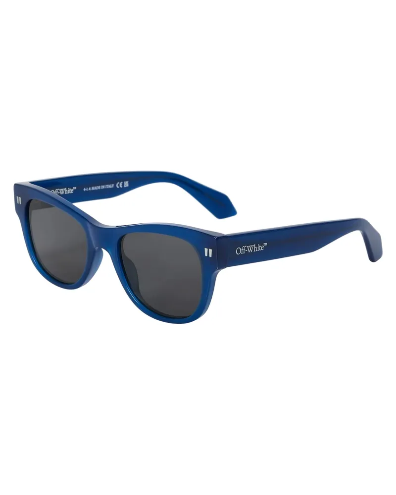 OFF-WHITE Off White - Quadratisch-Sonnenbrille für Herren/Damen Unisex, Logo (Blau/Dunkelgrau Blau